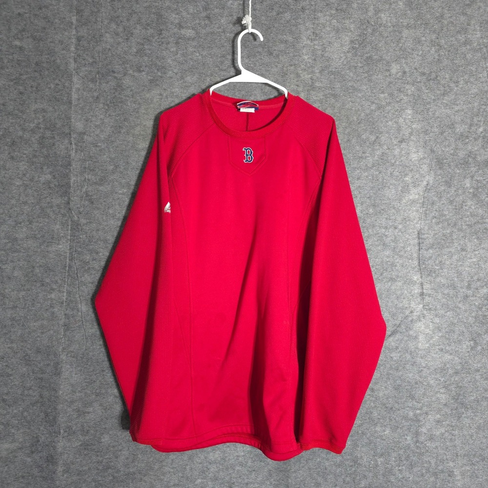 Majestic Boston Red Sox Mens XL Red Authentic Training Pullover MLB Baseball Top